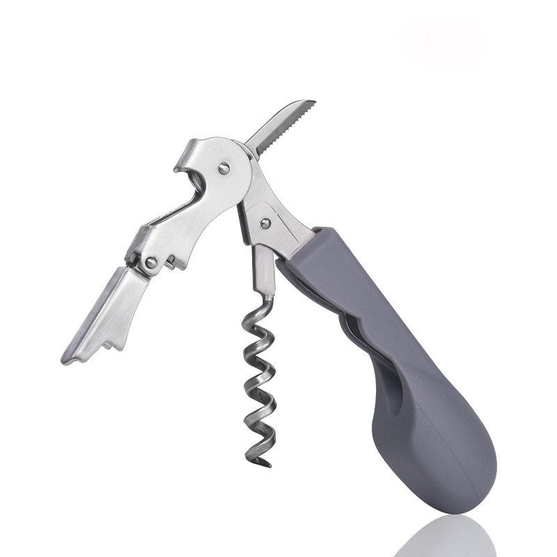 BR-WO64 Plastic Handle Multifunctional Wine Corkscrew Bottle Opener Key